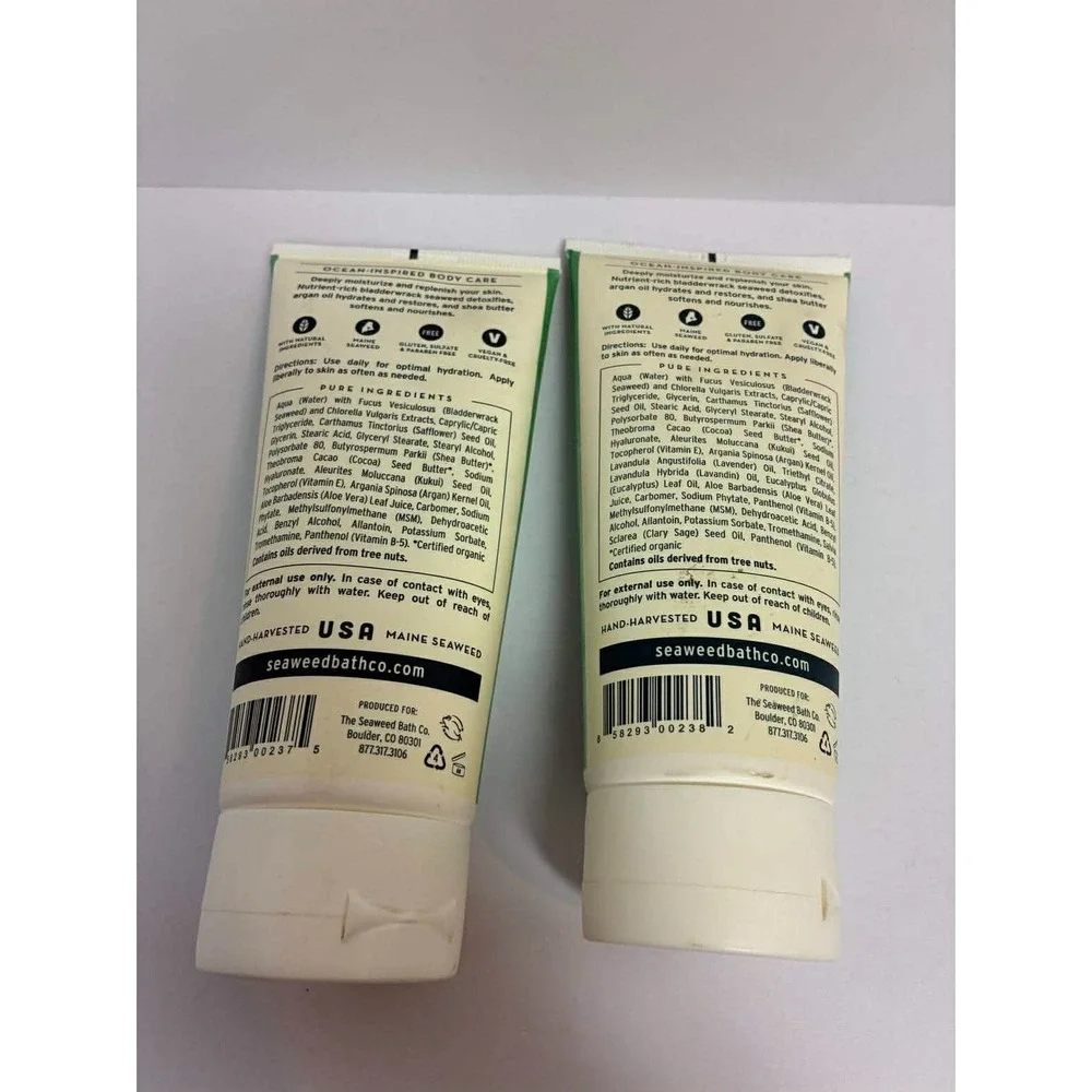 The Seaweed Bath Co. Body Cream Unscented 6 oz. & Body Cream Lavender 6 Oz